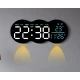 Ceas de masa sau perete digital LED 2808 cu lumina ambientala calda si functie de numaratoare inversa