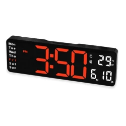 Ceas de perete / masa electronic RD A323 de 32cm afisaj portocaliu
