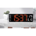 Ceas de perete / masa electronic RD A323 de 32cm afisaj portocaliu