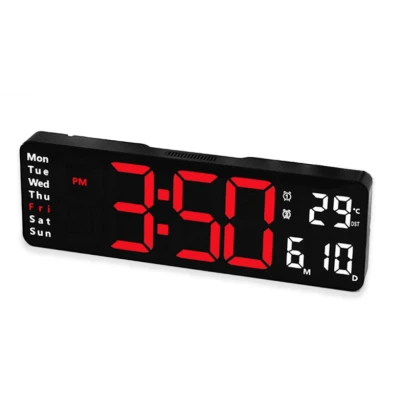 Ceas de perete / masa electronic RD A324 de 32cm afisaj rosu