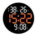 Ceas de perete electronic RD A330 afisaj PORTOCALIU temperatura umiditate data