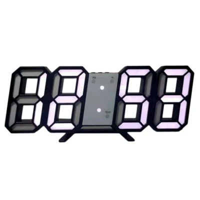 UB Ceas digital de birou 3D afisaj data ora si temperatura GH 8018 AFISAJ PORTOCALIU