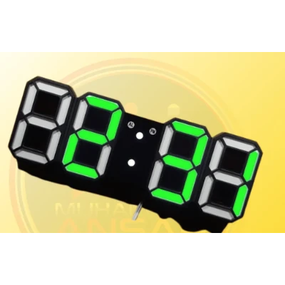 UB Ceas digital de birou 3D afisaj data ora si temperatura GH 8018 AFISAJ PORTOCALIU