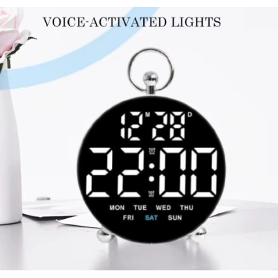 Ceas digital de masa si de perete GH8029 calendar temperatura alarma activare Vocala