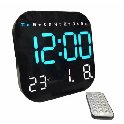 Ceas digital de perete 6650 calendar temperatura ora alarma cu telecomanda