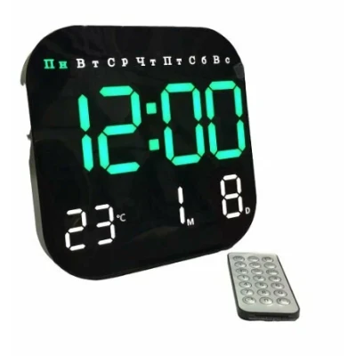 Ceas digital de perete 6650 calendar temperatura ora alarma cu telecomanda