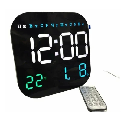 Ceas digital de perete 6650 calendar temperatura ora alarma cu telecomanda