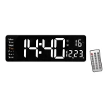 Ceas Digital de Perete RD AB6626 afisaj ALB Functie de Termometru Calendar Temporizator Alarma Dubla