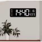 Ceas Digital de Perete RD AB6626 afisaj ALB Functie de Termometru Calendar Temporizator Alarma Dubla