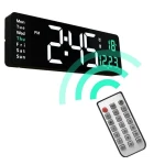 Ceas Digital de Perete RD AL6626 afisaj VERDE Functie de Termometru Calendar Temporizator Alarma Dubla