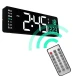 Ceas Digital de Perete RD AL6626 afisaj VERDE Functie de Termometru Calendar Temporizator Alarma Dubla