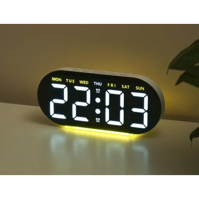 Ceas digital GH8035 cu lumina ambientala si alarma