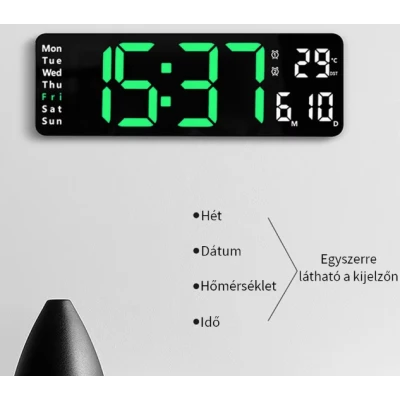 Ceas LED cu afisaj mare 5526 data temperatura telecomanda