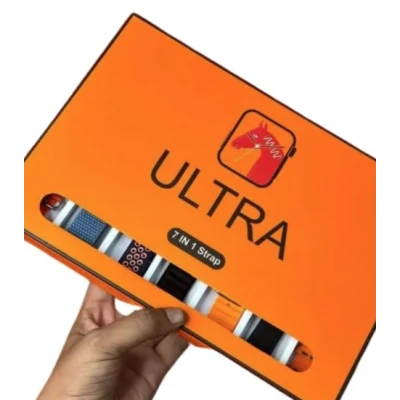 Ceas smartwatch ultra 3 cu 7 bratari culori diferite Ecran tactil HD