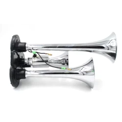 Claxon Auto Puternic 12V / 24V cu 3 Goarne Electrovalva Inclusa