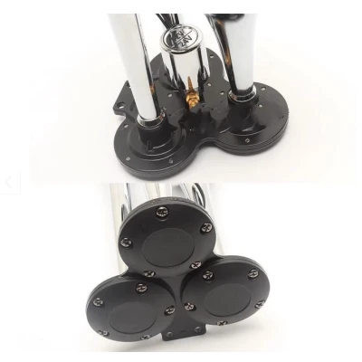 Claxon Auto Puternic 12V / 24V cu 3 Goarne Electrovalva Inclusa