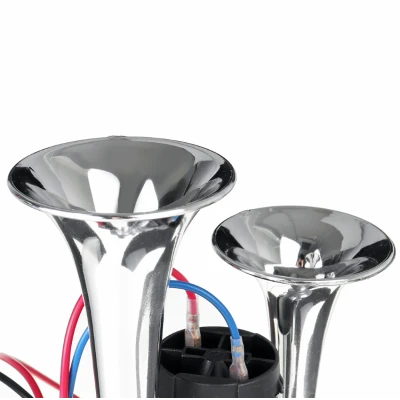 Claxon CHROME cu 2 goarne si compresor