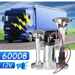Claxon Chrome SL 1020 cu 2 goarne si compresor putere 12V