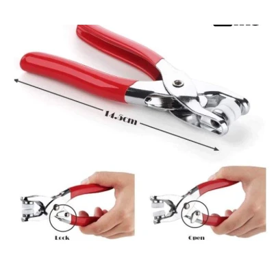 Cleste rosu pentru capsat din metal cu capse incluse si manere antiaderente