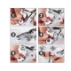 Cleste rosu pentru capsat din metal cu capse incluse si manere antiaderente