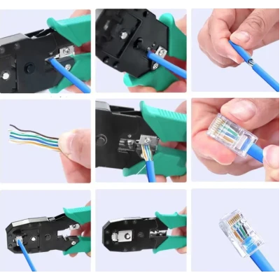 Cleste sertizat mufe RJ45 RJ9 RJ11 Internet si Telefon