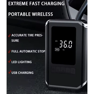 Compresor auto cu display digital 130PSI wireless Putere 60W