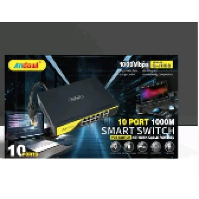 Comutator inteligent de retea Andowl Q JH09 POE cu 6 porturi 100M