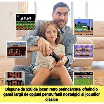 UB Consola de jocuri video P5 portabila 520 Jocuri Retro display rezolutie 320x240