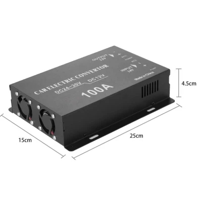 Convertor auto 100A tensiune 24v la 12v 