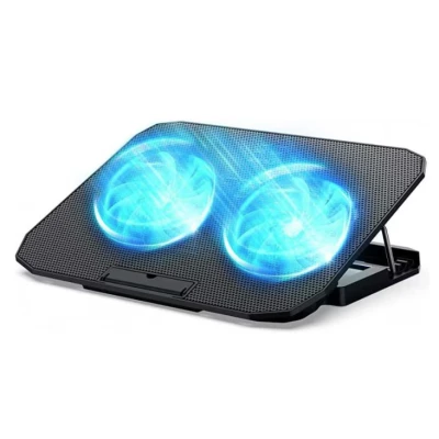 Cooler laptop Q SR03 silentios cu 2 ventilatoare USB negru