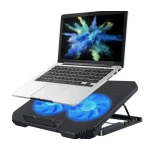 Cooler laptop Q SR03 silentios cu 2 ventilatoare USB negru