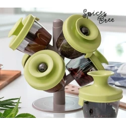 Copacel Spice Rack cu 6 recipiente pentru condimente + suport inclus