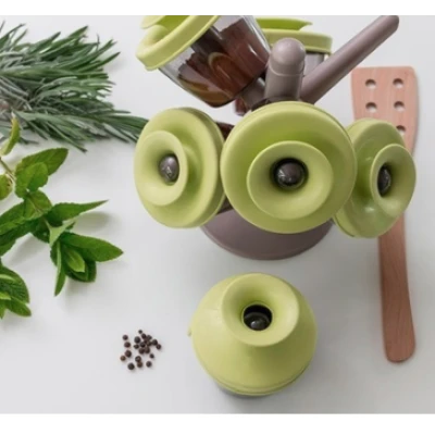 Copacel Spice Rack cu 6 recipiente pentru condimente + suport inclus