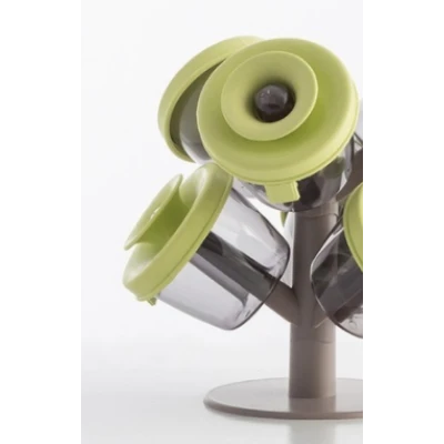 Copacel Spice Rack cu 6 recipiente pentru condimente + suport inclus