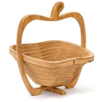 Cos de fructe pliabil in forma de mar din bambus