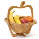 Cos de fructe pliabil in forma de mar din bambus