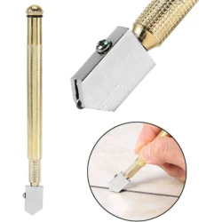 Creion Diamant Taiere Sticla Metal Profesional OR