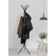 Cuier pentru hol tip pom 3 nivele 12 agatatori metal negru 170 cm negru