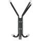 Cuier pentru hol tip pom 3 nivele 12 agatatori metal negru 170 cm negru