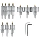 Cutie Metalica cu 10 Freze pentru Metal cu Pastile Vidia 16mm-53mm