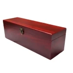 Cutie pentru Vin din Lemn cu 4 Accesorii Tirbuson Dop elegant Dop servire Inel antipicurare 36 x 11cm