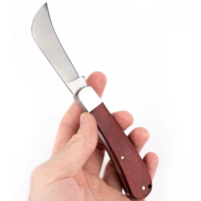 Cutit pentru altoit tip cosor MX797 profesional lama curbata otel maner lemn