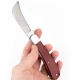 Cutit pentru altoit tip cosor MX797 profesional lama curbata otel maner lemn