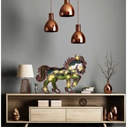 Decoratiune interioara luminoasa forma cal