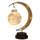 Decoratiune luminoasa semi-luna cu glob