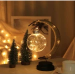 Decoratiune luminoasa semi-luna cu glob