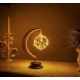 Decoratiune luminoasa semi-luna cu glob