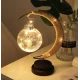 Decoratiune luminoasa semi-luna cu glob