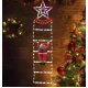 Decoratiune Scara lui Mos Craciun luminoasa Led multicolor 25x160 cu model STELUTA