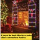 Decoratiune Scara lui Mos Craciun luminoasa Led multicolor 25x160 cu model STELUTA